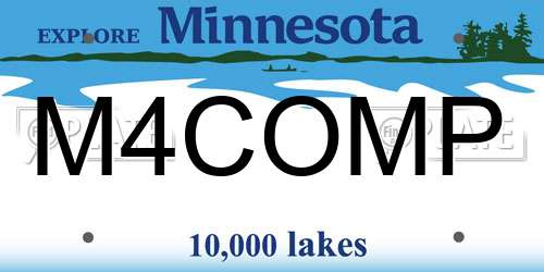 M4COMP Minnesota License Plate