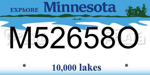 M52658O Minnesota License Plate
