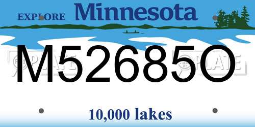 M52685O Minnesota License Plate
