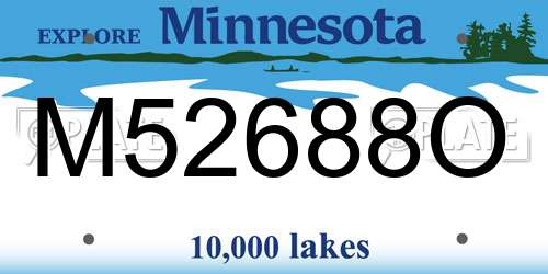 M52688O Minnesota License Plate