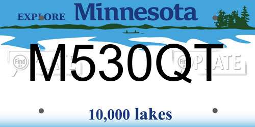M530QT Minnesota License Plate
