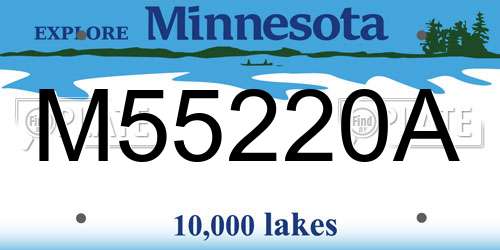 M55220A Minnesota License Plate