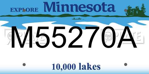 M55270A Minnesota License Plate