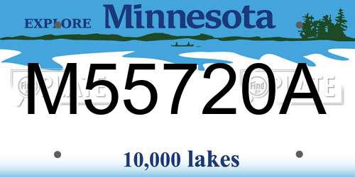 M55720A Minnesota License Plate
