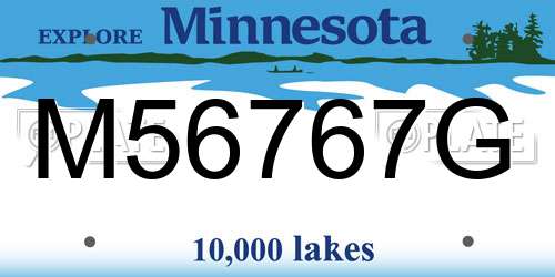 M56767G Minnesota License Plate