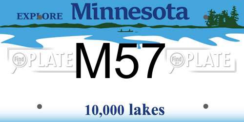M57 Minnesota License Plate