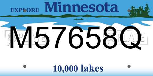 M57658Q Minnesota License Plate