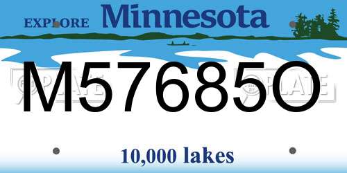 M57685O Minnesota License Plate