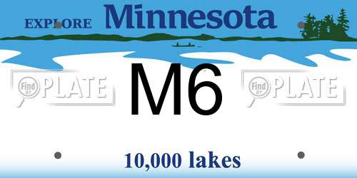 M6 Minnesota License Plate