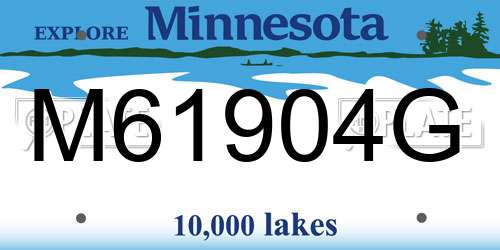 M61904G Minnesota License Plate