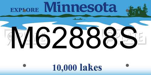 M62888S Minnesota License Plate