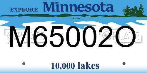M65002O Minnesota License Plate