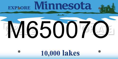 M65007O Minnesota License Plate