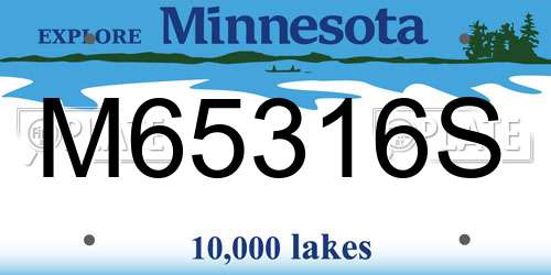 M65316S Minnesota License Plate