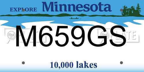 M659GS Minnesota License Plate