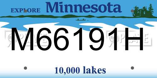 M66191H Minnesota License Plate