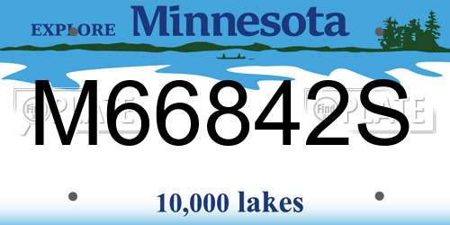 M66842S Minnesota License Plate