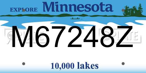 M67248Z Minnesota License Plate