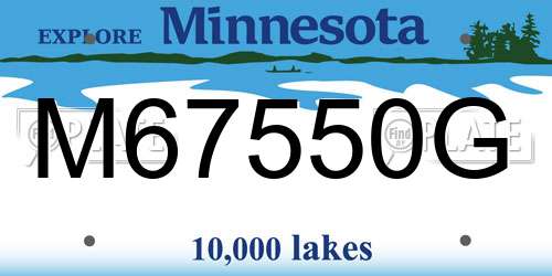 M67550G Minnesota License Plate