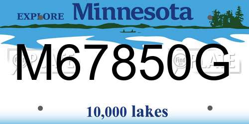 M67850G Minnesota License Plate