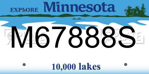 M67888S Minnesota License Plate