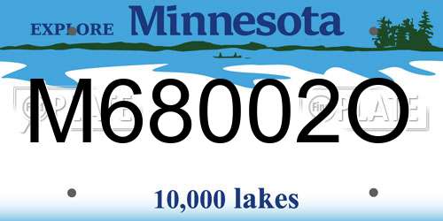 M68002O Minnesota License Plate