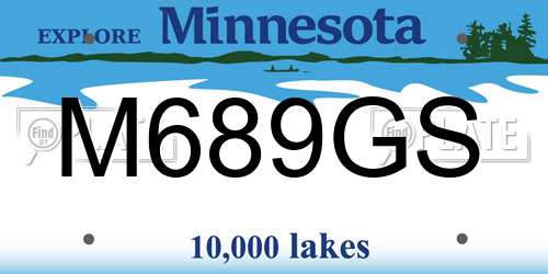 M689GS Minnesota License Plate