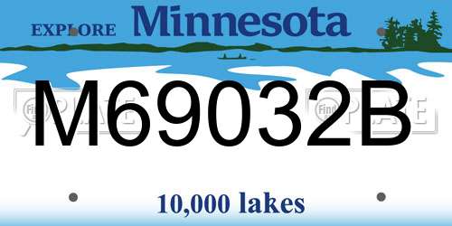 M69032B Minnesota License Plate