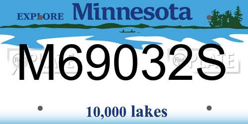 M69032S Minnesota License Plate