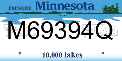 M69394Q Minnesota License Plate