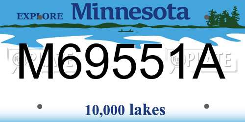 M69551A Minnesota License Plate
