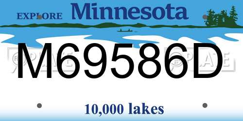 M69586D Minnesota License Plate