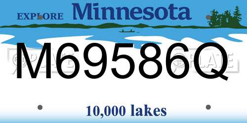 M69586Q Minnesota License Plate