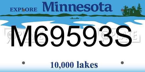 M69593S Minnesota License Plate