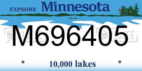 M696405 Minnesota License Plate