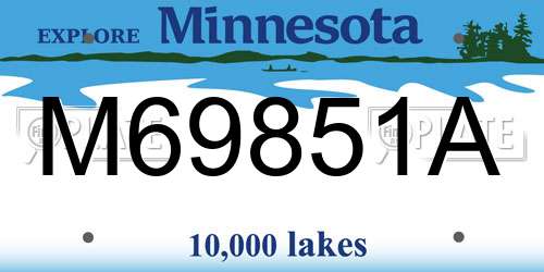 M69851A Minnesota License Plate