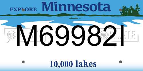 M69982I Minnesota License Plate