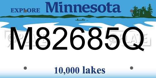 M82685Q Minnesota License Plate
