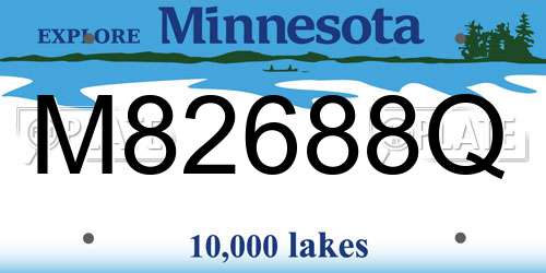 M82688Q Minnesota License Plate
