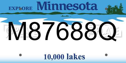 M87688Q Minnesota License Plate
