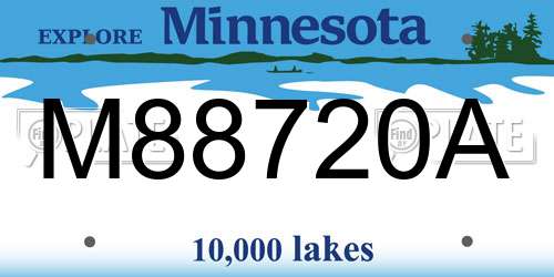 M88720A Minnesota License Plate
