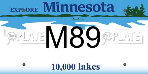 M89 Minnesota License Plate