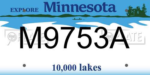 M9753A Minnesota License Plate