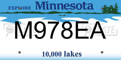 M978EA Minnesota License Plate