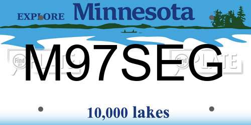 M97SEG Minnesota License Plate