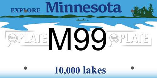 M99 Minnesota License Plate