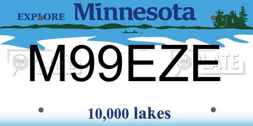 M99EZE Minnesota License Plate
