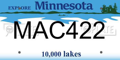 MAC422 Minnesota License Plate