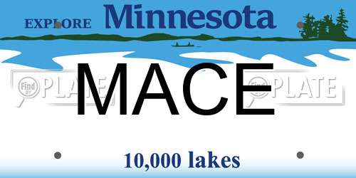MACE Minnesota License Plate