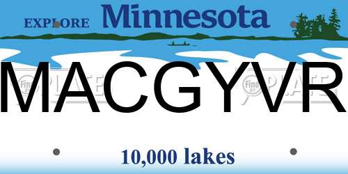 MACGYVR Minnesota License Plate